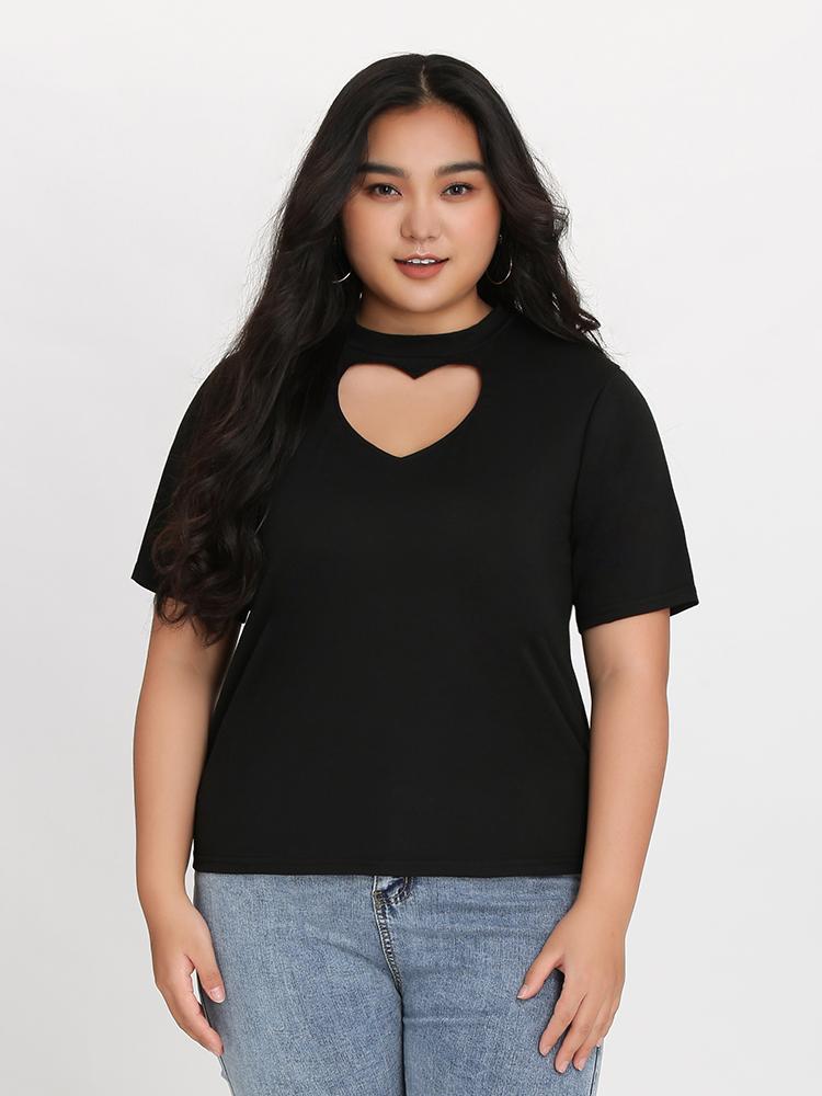 Heart Cut Out T-Shirt
