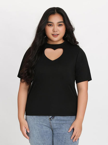 Heart Cut Out T-Shirt