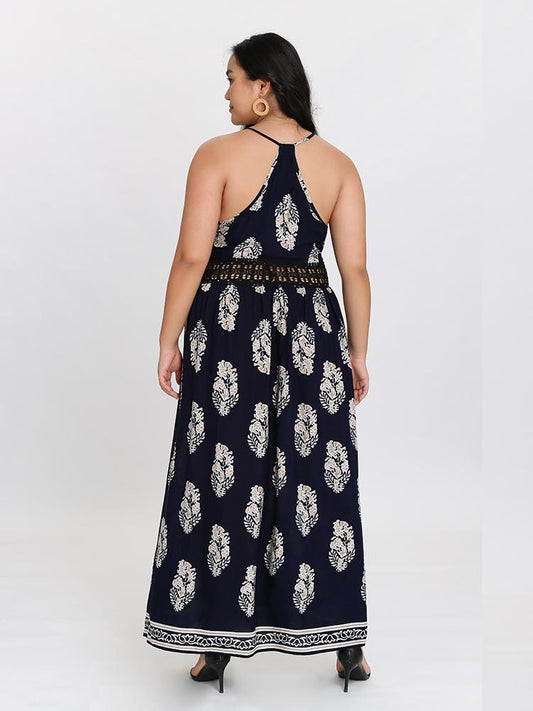 Leaf Split Hem Dress