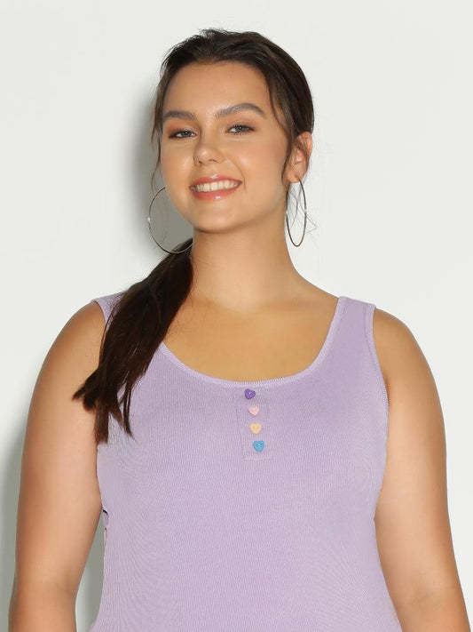 Heart Shape Button Top