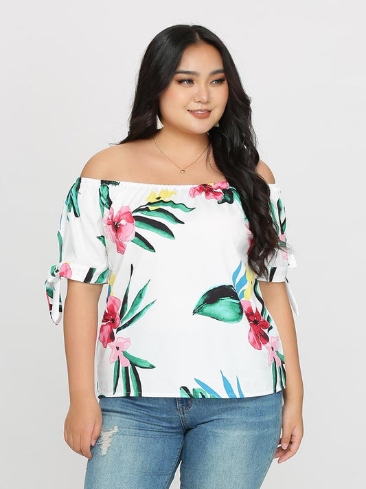 Tropical Knot Sleeve Top