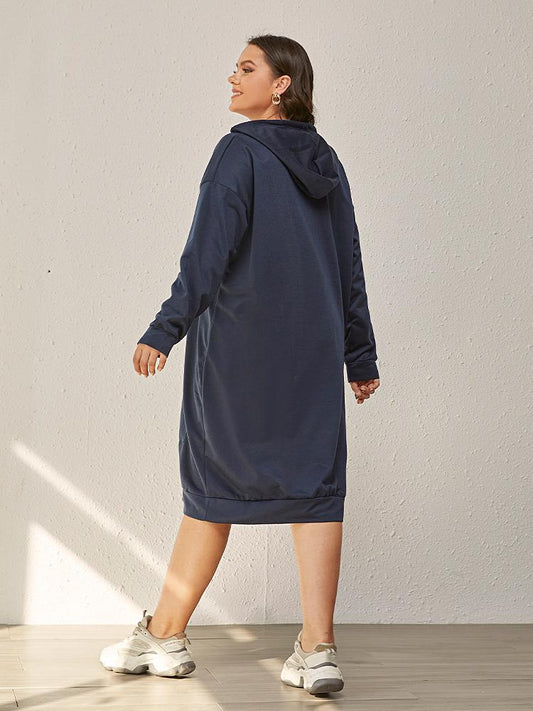 Pocket Hooded Sweatshirt Dress