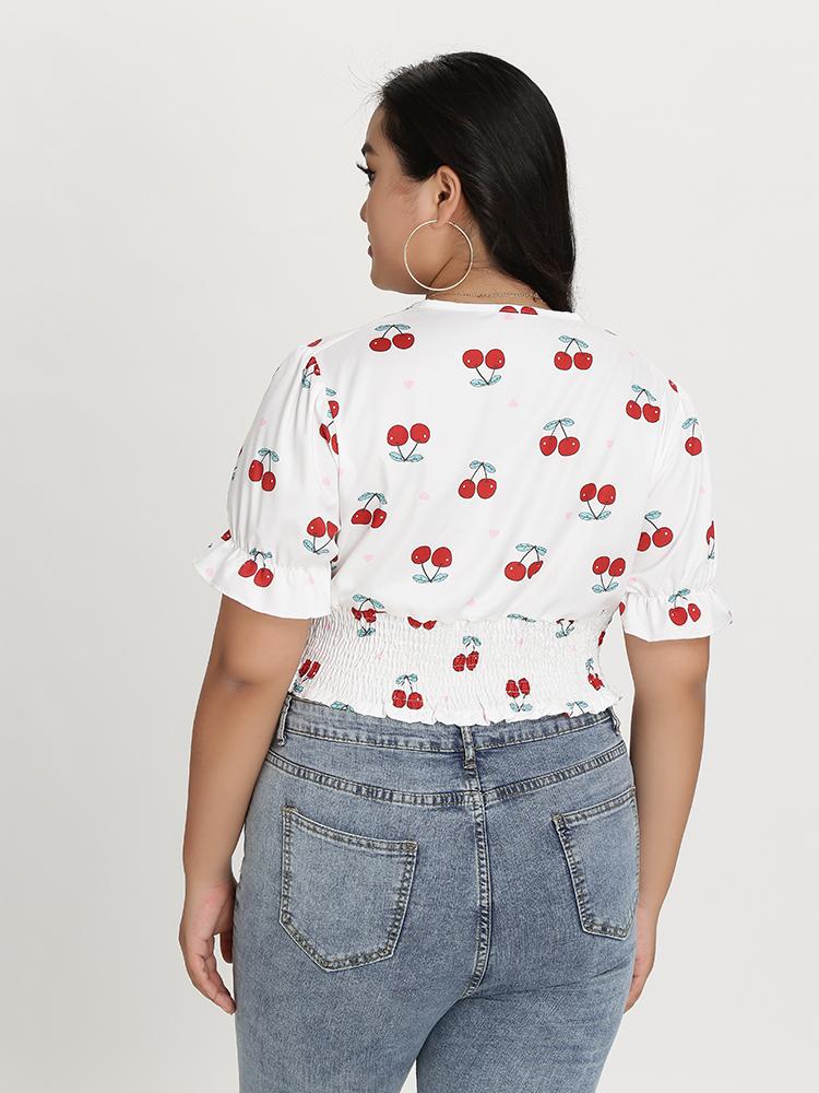 Drawstring Cherry Top