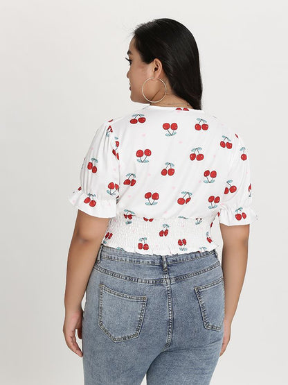 Drawstring Cherry Top