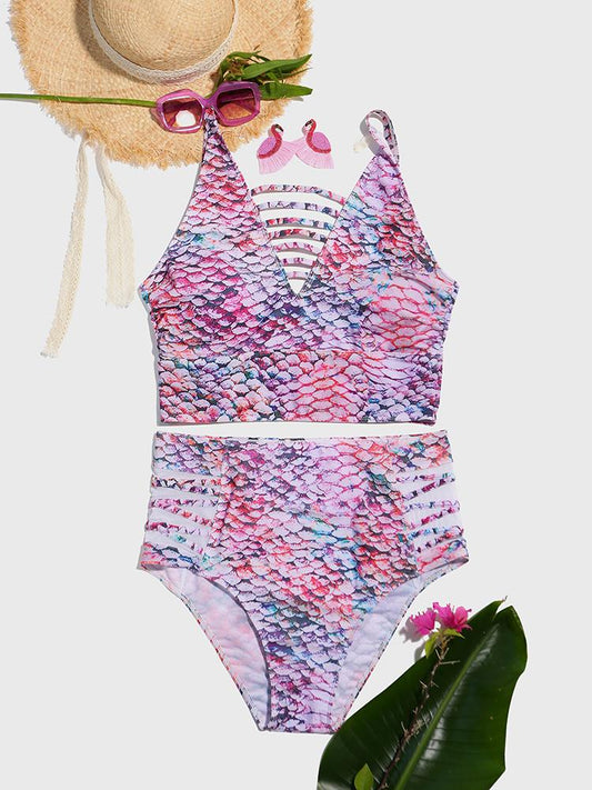 Fish Skin Print Tankini