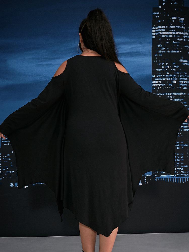 Cold Shoulder Dolman Sleeve Dress