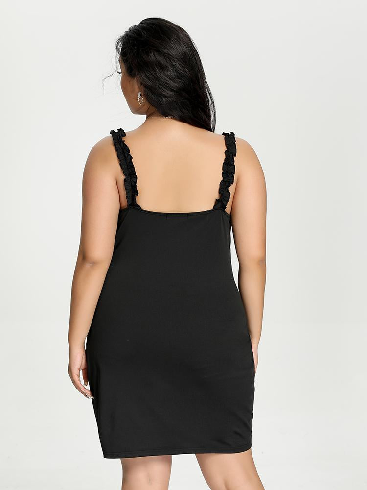Ruched Solid Cami Dress
