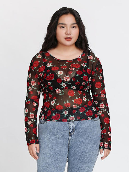 Ditsy See Through T-Shirt