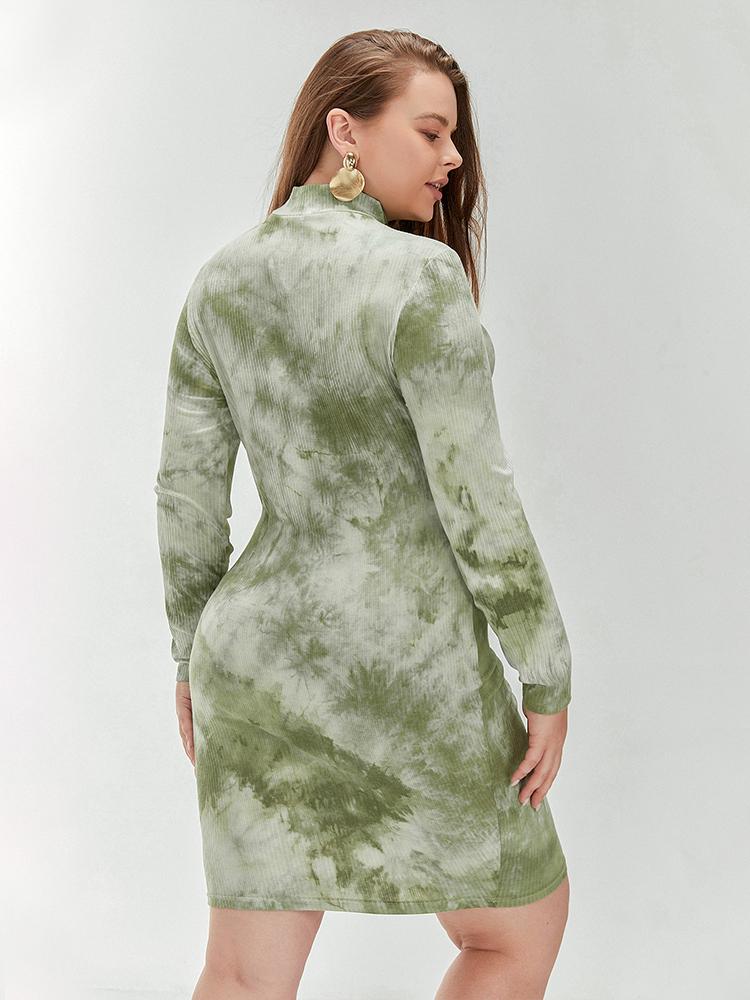 Tie Dye Cut Out Bodycon Dress