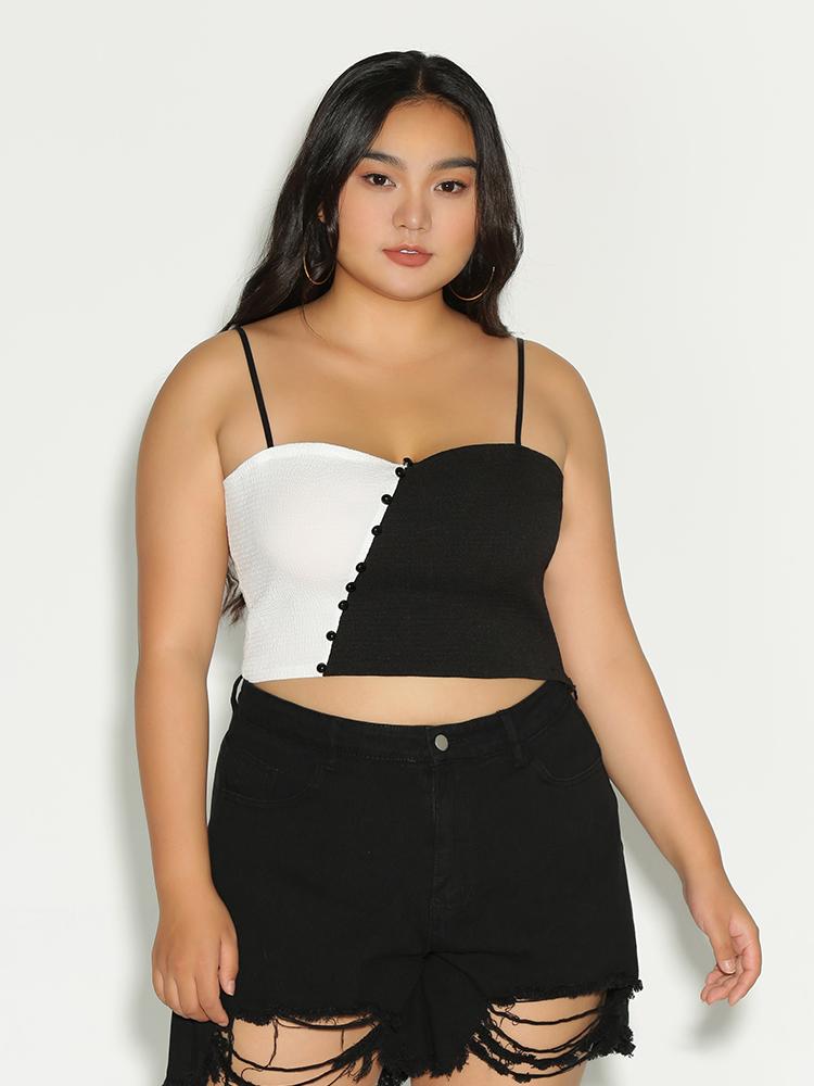Contrast Crop Top