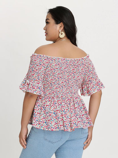 Crossover Shirred Blouse