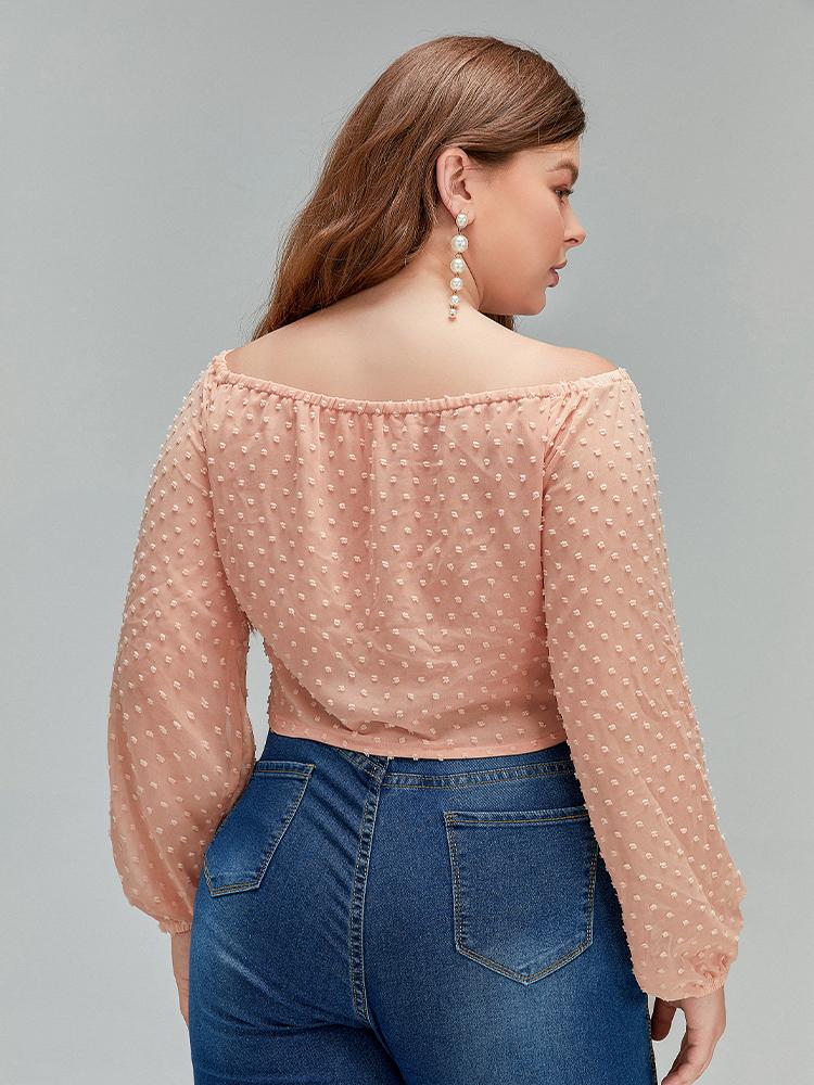 Drawstring Off Shoulder Crop Top