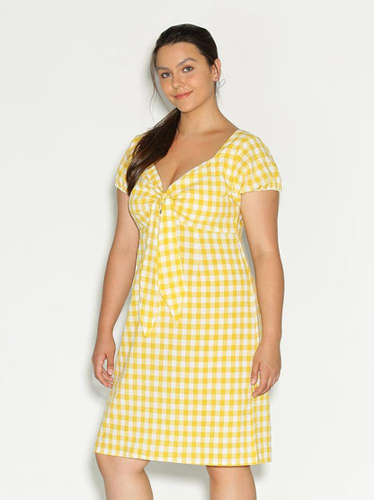 Tartan Bow Tie Dress