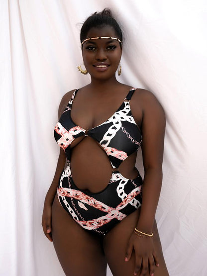 Chain Cut Out Swimwear