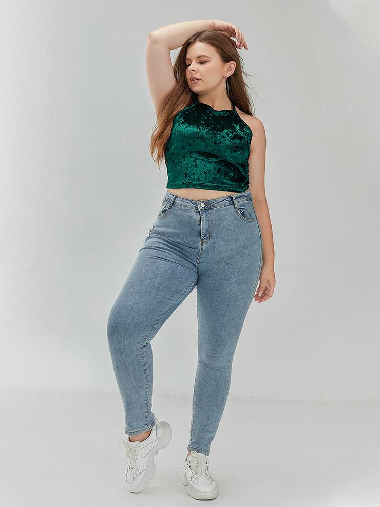 Sexy Solid Backless Crop Top