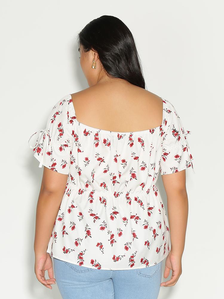 Ditsy Floral Knotted Top