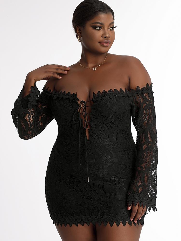 Lace Off Shoulder Dress