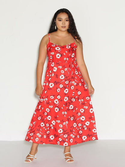 Ditsy Floral Waist Knot Dress