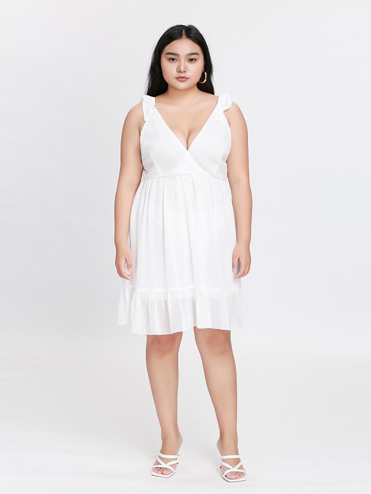 Surplice Neck Backless Dress