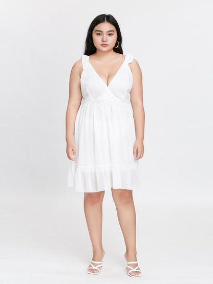 Surplice Neck Backless Dress