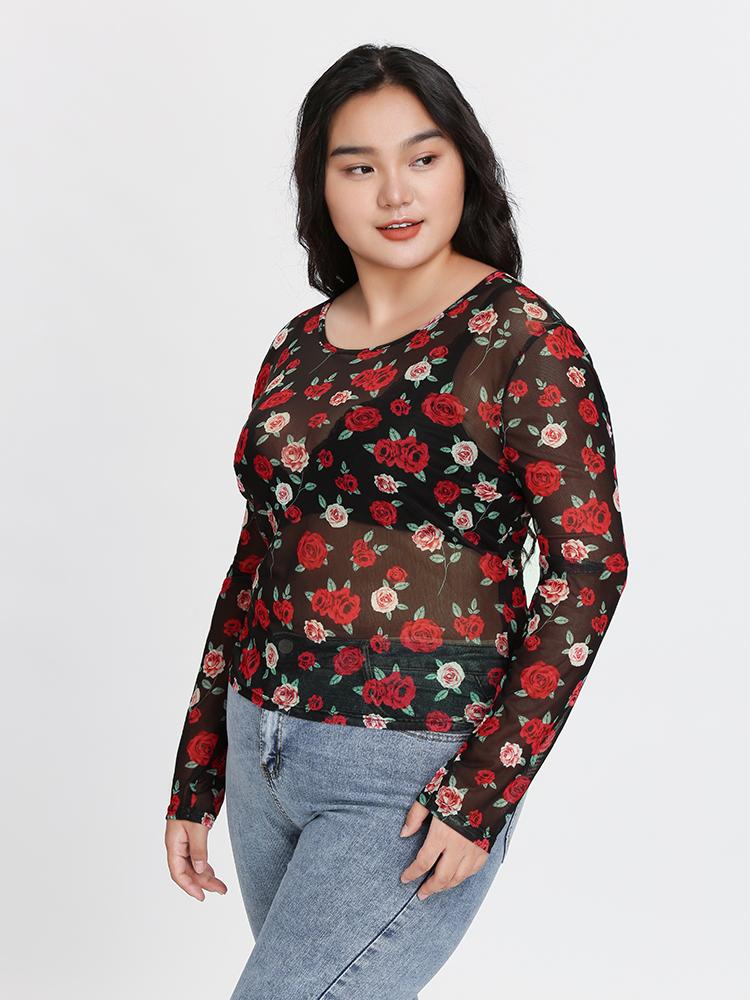 Ditsy See Through T-Shirt