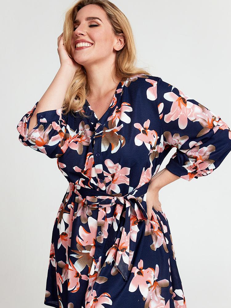 Floral Drawstring Dress