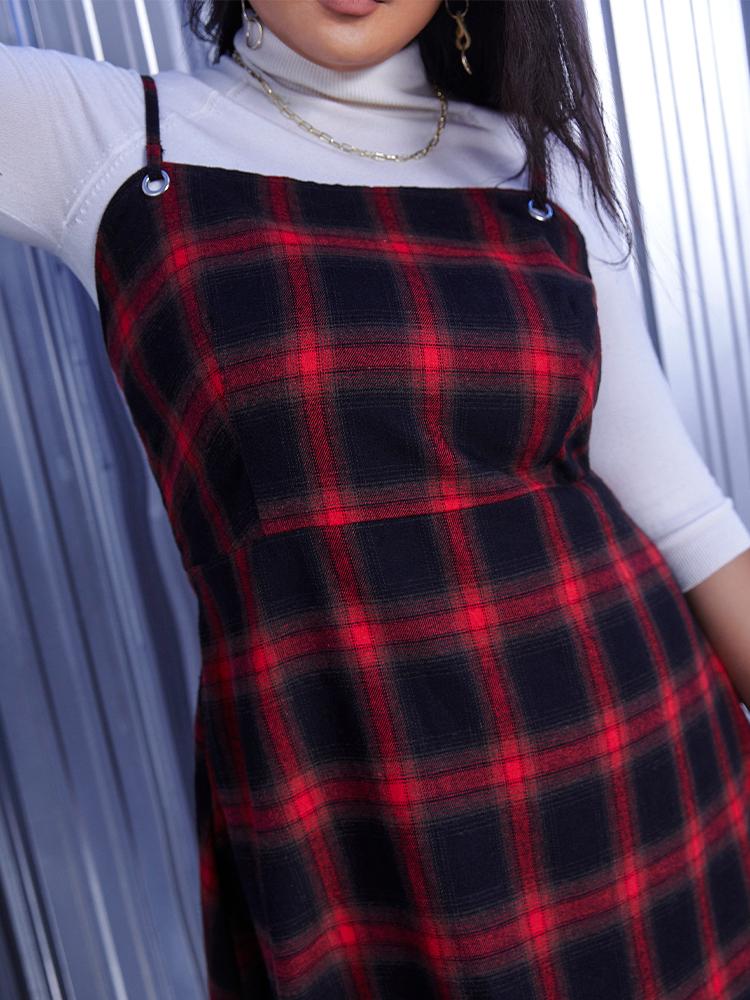 Plaid Sing Midi Dress