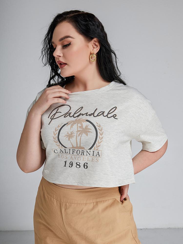 California 1986 Printed Crop T-shirt
