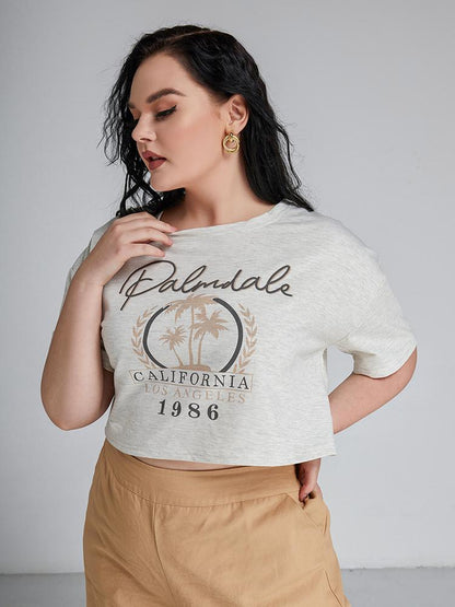 California 1986 Printed Crop T-shirt