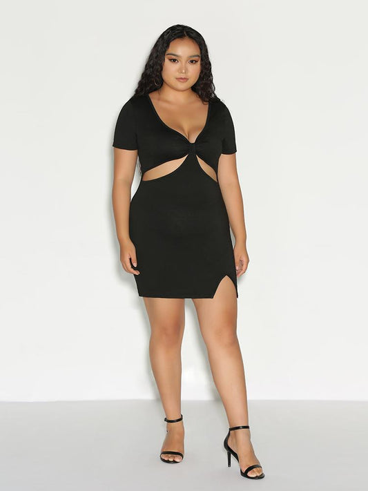 Cut Out Split Hem Dress