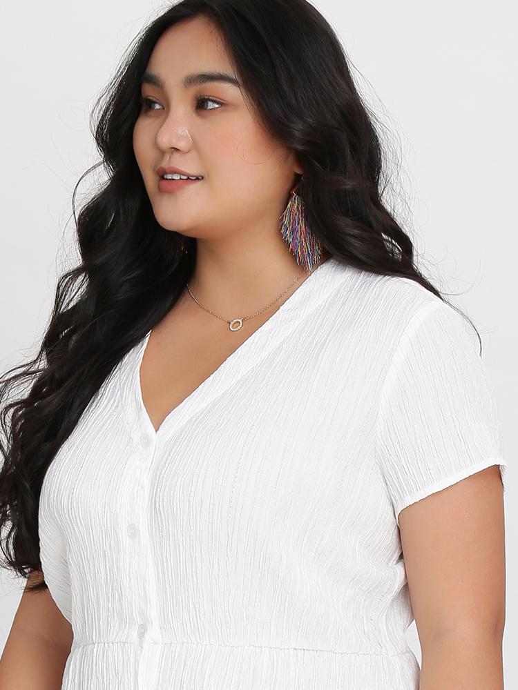 Button Up Smock Dress