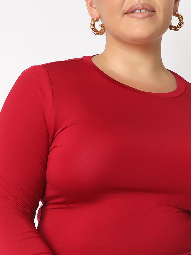 Basic Round Neck Long Sleeve T-shirt