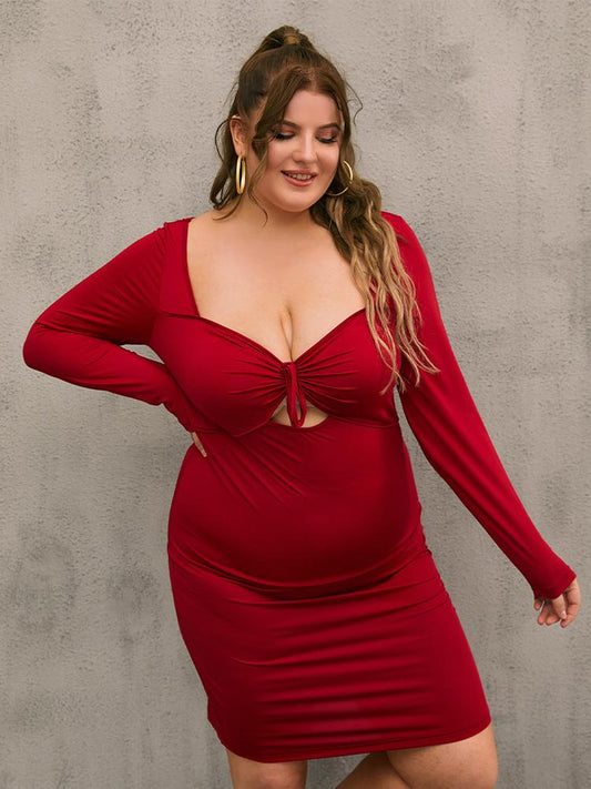 Sexy Front Knot Bodycon Dress