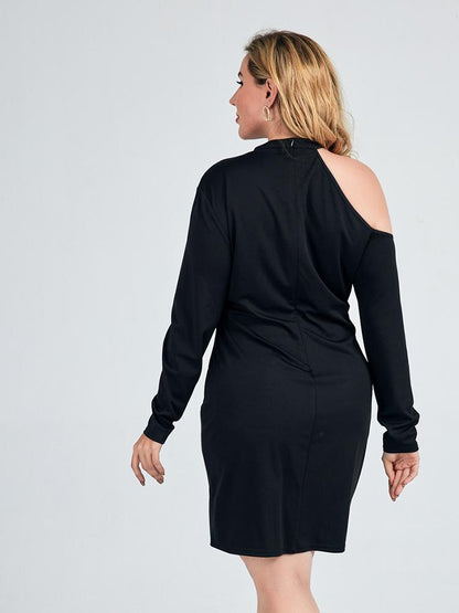 Solid Color Cut Out Dress