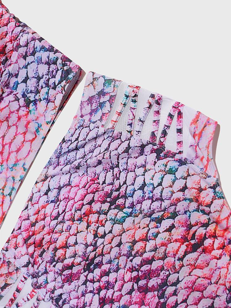 Fish Skin Print Tankini