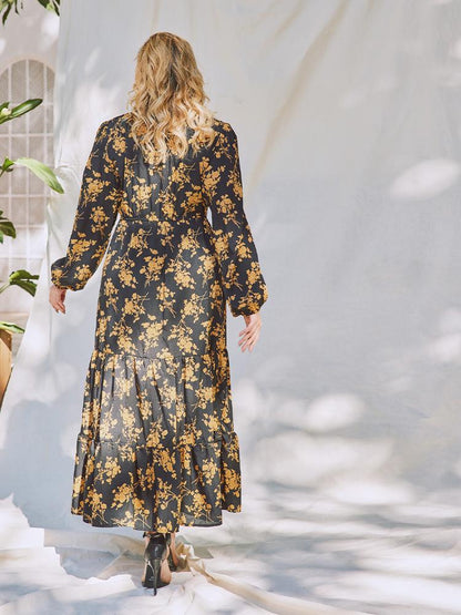 Ditsy Printed Maxi Dress