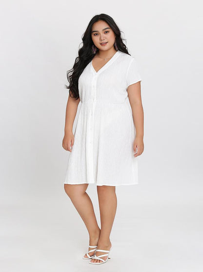 Button Up Smock Dress