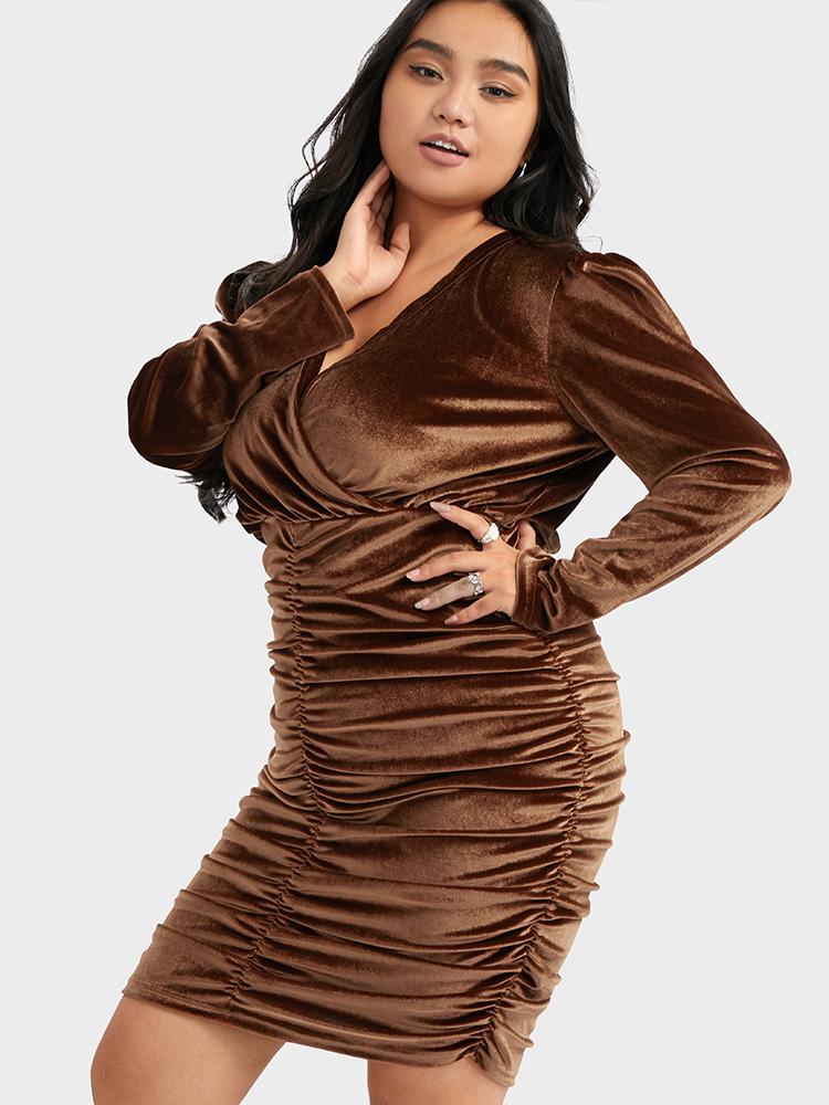 Backless Pleated Bodycon Dress