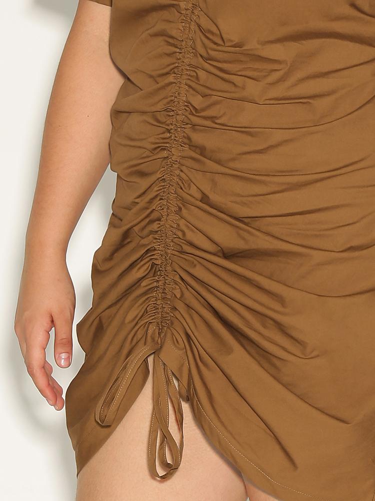 Front Pleated Dress