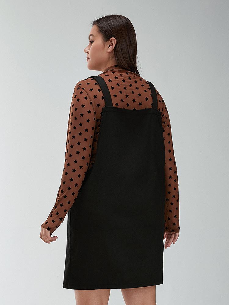 Button Through Suspender Dress