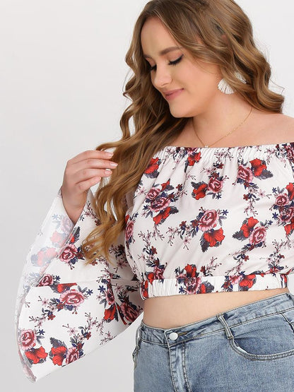 Floral Flared Sleeve Blouse