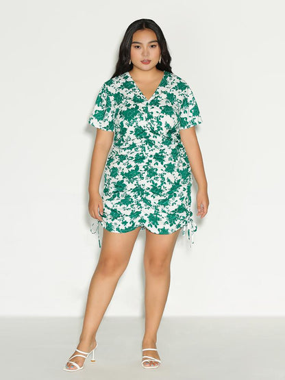 Ditsy Floral Ruched Dress