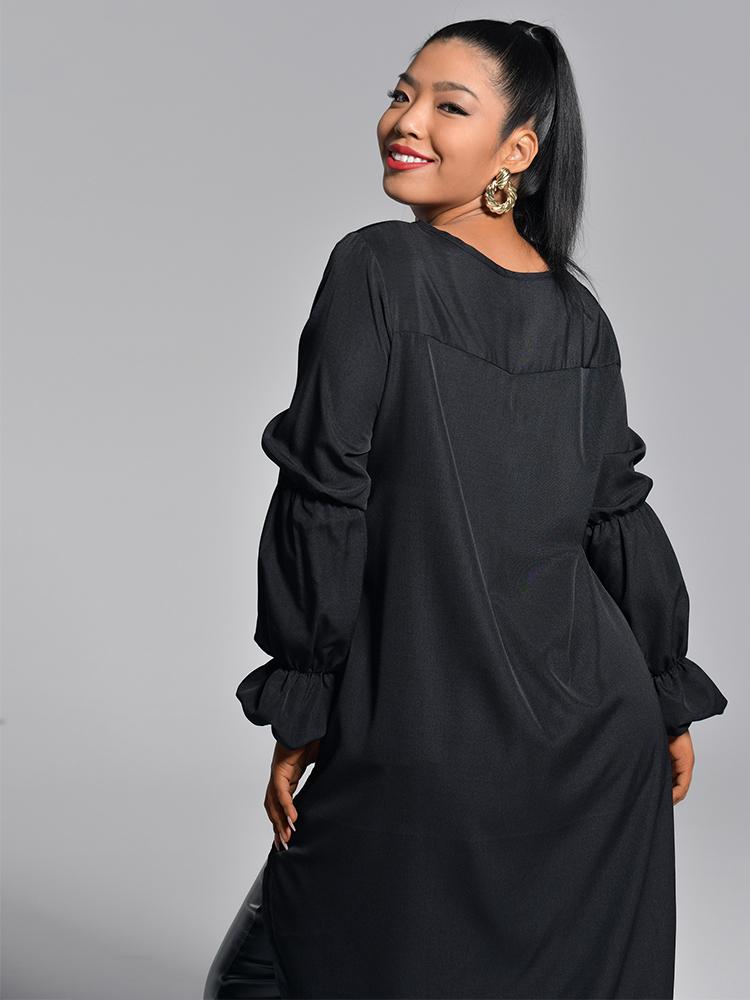 Round-neck Asymmetrical Top