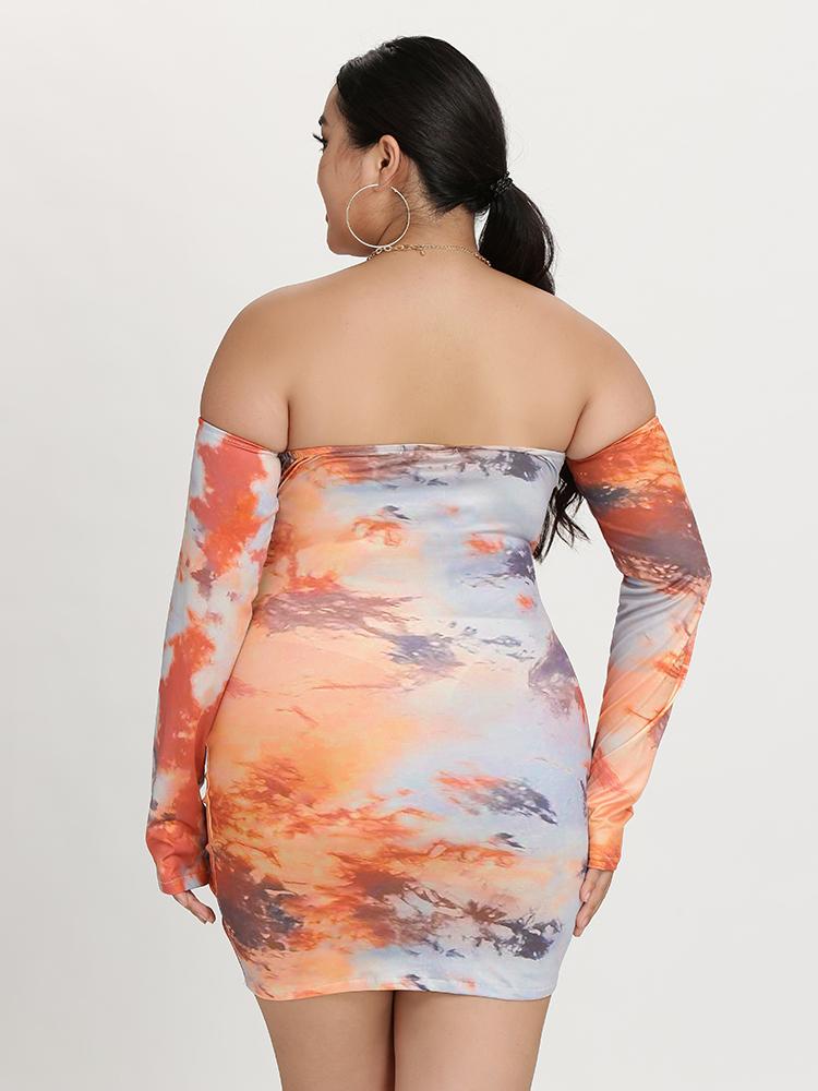Tie Dye Ruched Dress