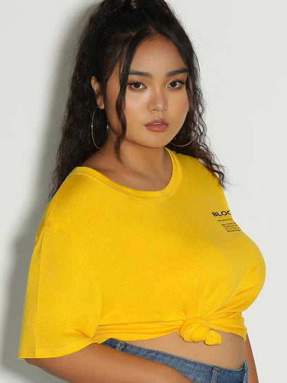 Bloom Letter Slogan T-Shirt