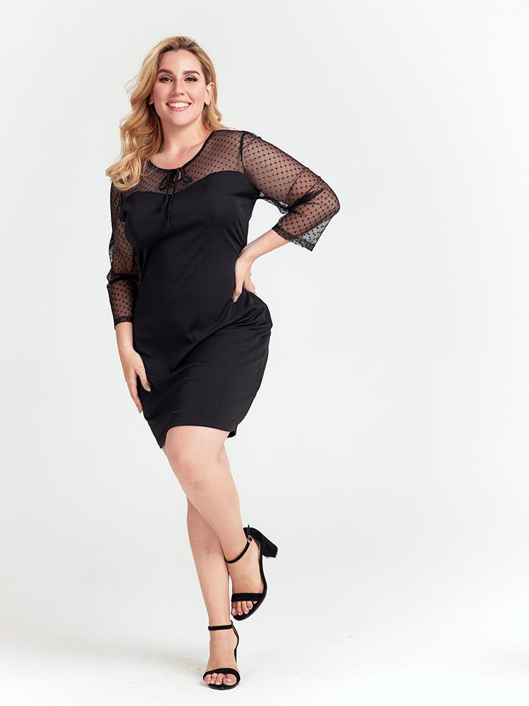 Mesh Patchwork Dress