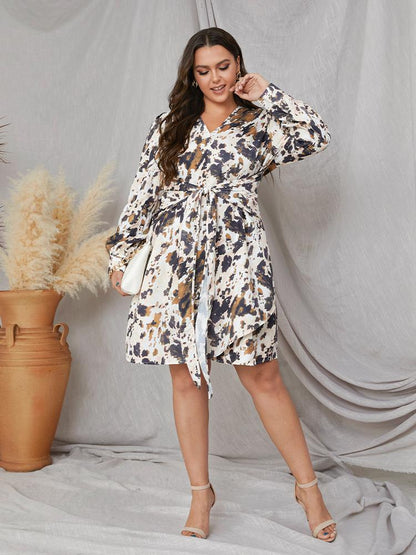Leopard Printed Front Knot Dress