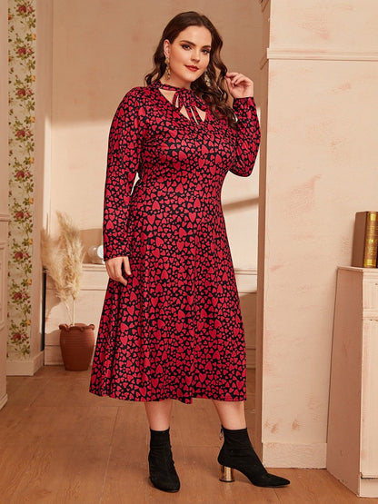 V-neck Knotted Heart Dress