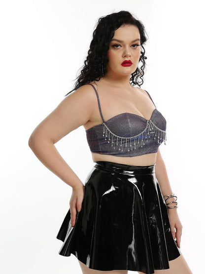 Sexy Fringed Suspender Crop Top