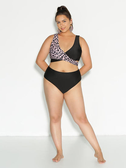 Leopard Cut Out Tankini